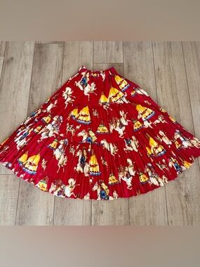 Vintage 1980s Sedona Stitchery Prairie Skirt – Western Print One Size VERY RARE